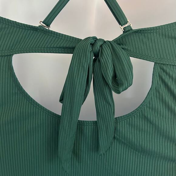 Aleumdr Ribbed One-Piece Tummy Control Cutout Padded Swimsuit XL NWOT - Picture 9 of 13